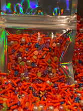 Load image into Gallery viewer, Tiny Orange Polymer Clay Sprinkles, with Pearls  Mix 0.5 oz bag
