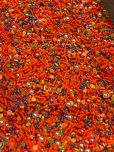 Load image into Gallery viewer, Tiny Orange Polymer Clay Sprinkles, with Pearls  Mix 0.5 oz bag
