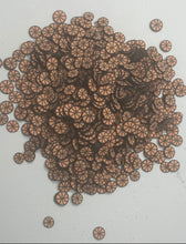 Load image into Gallery viewer, Basketball Polymer Clay Slices   5mm.  0.5 oz bag
