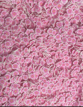 Load image into Gallery viewer, Pink Flowers Polymer Clay Slices 5mm.  0.5 oz bag
