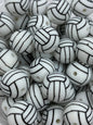 Volleyball Pattern Silicone Bead - 15mm