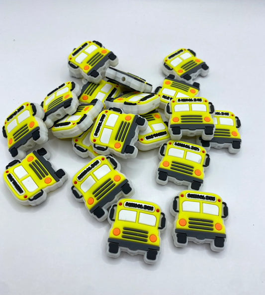 School Bus  Silicone Focal Bead