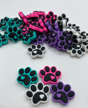 Load image into Gallery viewer, Paw Print Silicone Focal Bead
