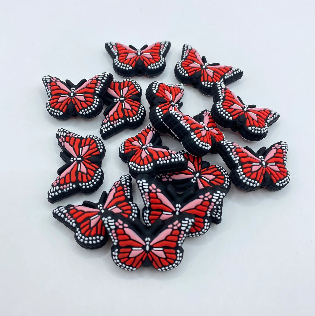 Red Butterfly Focal Bead