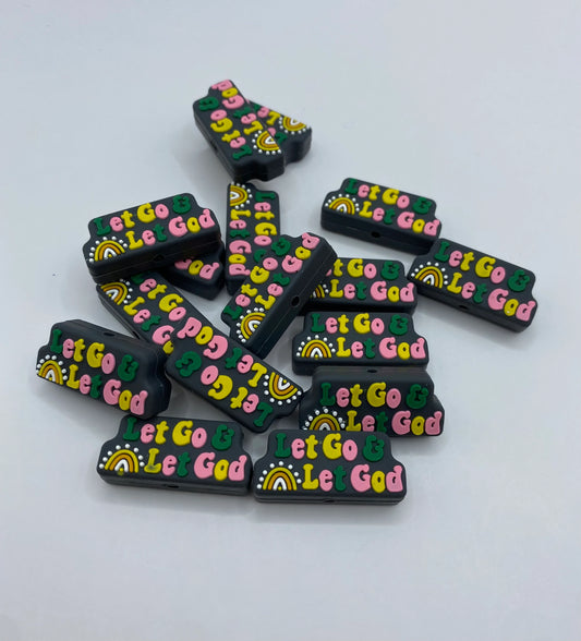 *Let Go & Let God*  Silicone Focal Bead