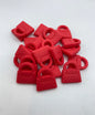 Red Purse Silicone Focal Bead