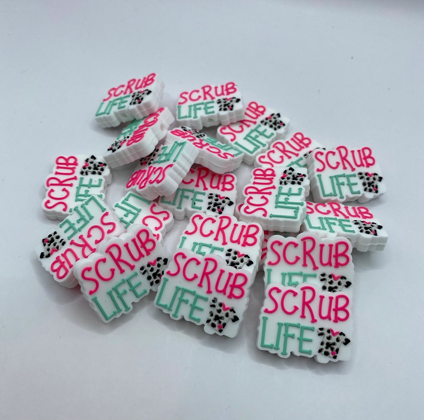 “Scrub Life” Silicone Focal Bead