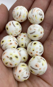 Sunflower Pattern Silicone Bead - 15mm