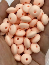 Load image into Gallery viewer, 20 Light Pink Solid Silicone Lentil  Beads - 12mm
