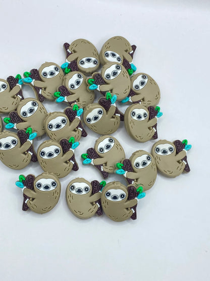 Sloth Silicone Focal Bead