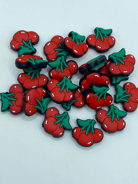 Cherry Silicone Focal Bead