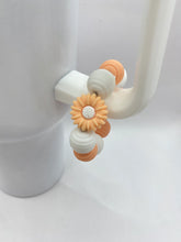 Load image into Gallery viewer, Peach Flower  Beaded Cup Charm
