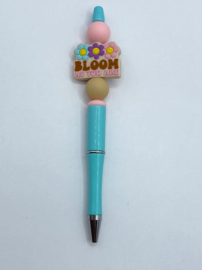 "Bloom as you are”  Beaded Pen