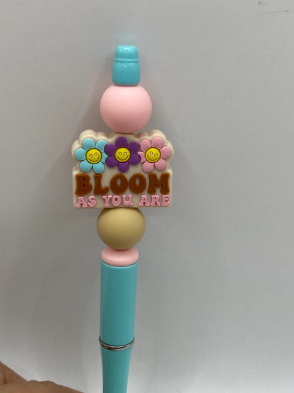 "Bloom as you are”  Beaded Pen