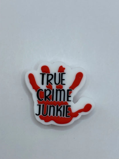 “True Crime Junkie” Silicone Focal Bead