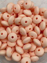 Load image into Gallery viewer, 20 Light Pink Solid Silicone Lentil  Beads - 12mm
