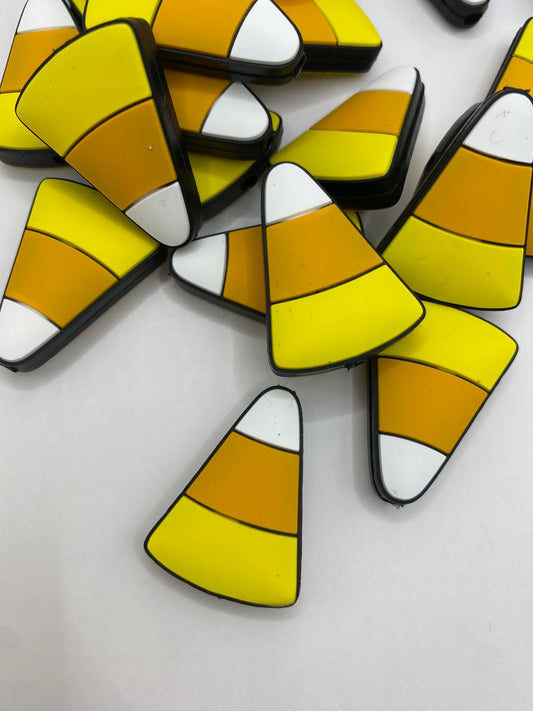 Candy Corn  Silicone Focal Bead - Halloween Focal