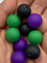 Load image into Gallery viewer, Witches Brew Bead Mix - Solid Round  Silicone Beads - 15mm - 25 Beads
