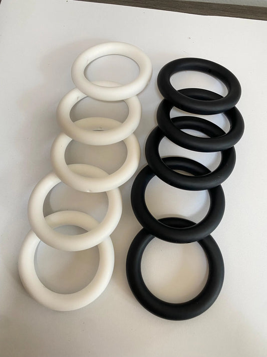 65mm Silicone Ring, for making Car charms choose black or white