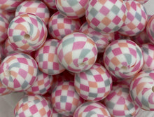 Load image into Gallery viewer, Pastel Colors Pattern  Silicone Beads - 15mm
