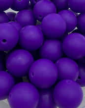 Load image into Gallery viewer, Dark Purple Solid Round Silicone Bead - 15mm
