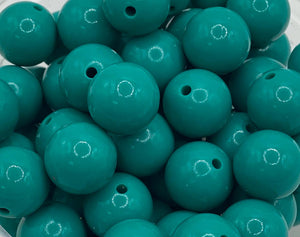 Emerald Shiny Silicone Bead