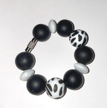 Load image into Gallery viewer, Black and White Cow Silicone Tumbler Cup Charm
