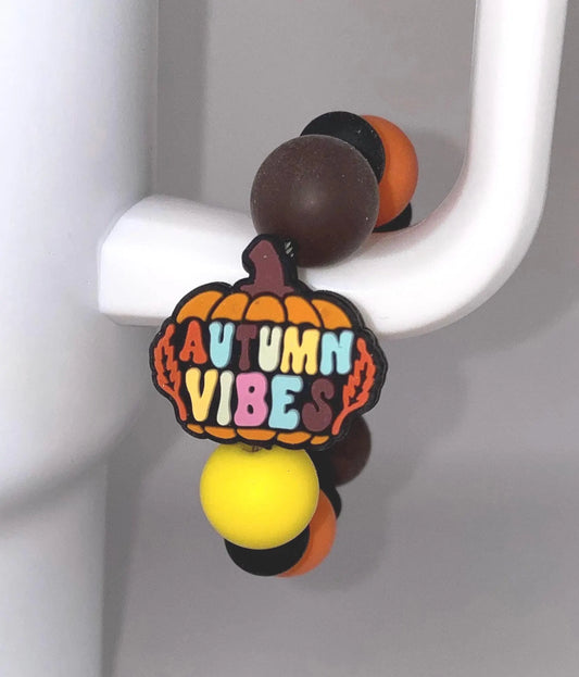 Autumn Vibes Silicone Tumbler Cup Charm