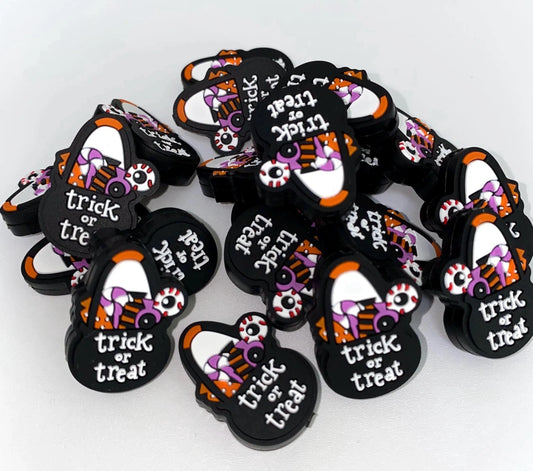 Trick or Treat  Silicone Focal Bead - Halloween Focal