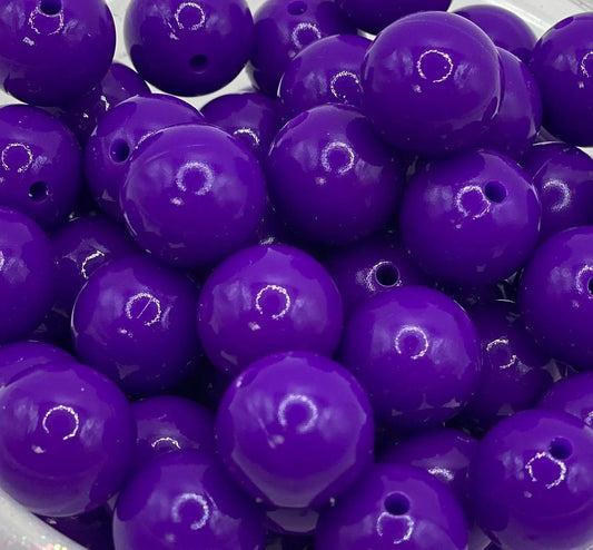 Shiny Silicone Beads - 15mm - dark purple