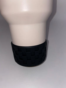 Checkered Texture Tumbler Boot - Silicone Boot- Tumbler Accessories