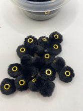 Load image into Gallery viewer, 10 Fuzzy Spacer  Beads - 20 mm - Black
