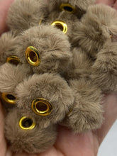 Load image into Gallery viewer, 10 Fuzzy Spacer  Beads - 20 mm - Brown
