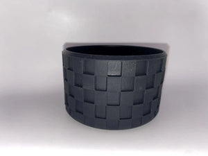 Checkered Texture Tumbler Boot - Silicone Boot- Tumbler Accessories