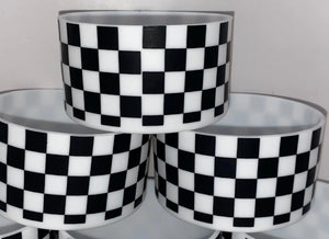 Black And White Checkered  Tumbler Boot - Silicone Boot- Tumbler Accessories