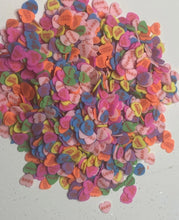 Load image into Gallery viewer, Valentines Day Conversation Hearts Polymer Clay Slices 5mm.  0.5 oz bag
