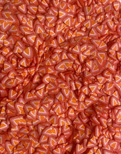 Load image into Gallery viewer, Cut Strawberries Polymer Clay Slices 5mm.  0.5 oz bag
