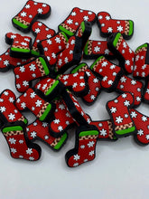 Load image into Gallery viewer, Christmas Stocking Silicone Focal Bead
