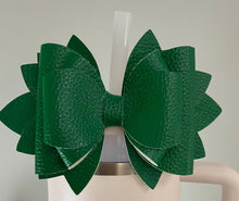 Load image into Gallery viewer, Green Bow Straw Topper - Tumbler Straw Topper-
