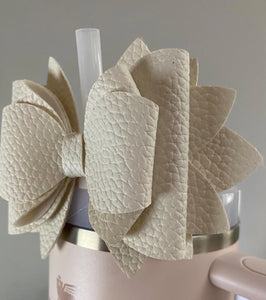 Off White Bow Straw Topper - Tumbler Straw Topper-