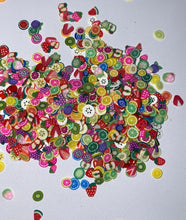Load image into Gallery viewer, Fruit Polymer Clay Slices 5mm.  0.5 oz bag
