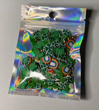 Load image into Gallery viewer, St Patrick’s Day Polymer Clay Slices 5mm.  0.5 oz bag
