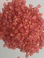 Load image into Gallery viewer, Cut Strawberries Polymer Clay Slices 5mm.  0.5 oz bag
