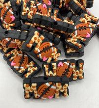 Load image into Gallery viewer, Football Mom Silicone Focal Bead
