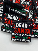 Load image into Gallery viewer, Dear Santa Silicone Focal Bead
