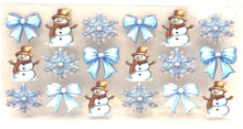 Load image into Gallery viewer, Snowman  UV DTF 16oz cup wrap - double sided - Permanent Decal - Ready to apply
