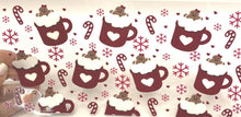 Load image into Gallery viewer, Hot Chocolate UV DTF 16oz cup wrap - double sided - Permanent Decal - Ready to apply

