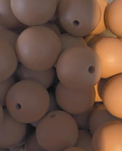 Load image into Gallery viewer, 10 Camel Solid Round  Silicone Beads - 15mm

