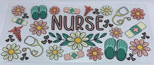Load image into Gallery viewer, Nurse UV DTF 16oz cup wrap - double sided - Permanent Decal - Ready to apply

