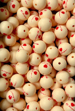 Load image into Gallery viewer, 10 “ I Love You”  Print Silicone Beads - 15mm Valentine’s Day

